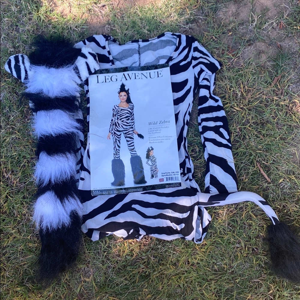 Leg Avenue Black and White Striped Costume